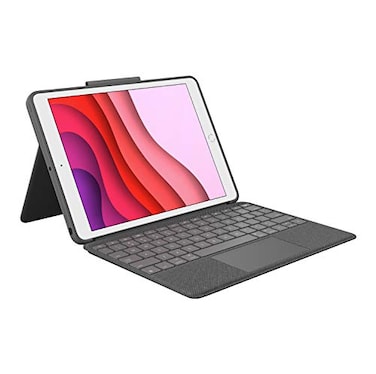 Logitech Combo Touch for iPad 7th 8th and 9th Generation Keyboard case with trackpad Wireless Keyboard Smart Connector Technology Graphite