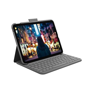 Logitech Slim Folio Keyboard Case for iPad 10th gen A16 with Integrated Bluetooth Wireless Keyboard