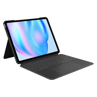 Logitech Combo Touch iPad Air 13inch M2 M3 M4 2024 2025 2026 Keyboard Case Detachable Backlit Keyboard with Kickstand Comfortable Typing Multiuse Mode Midnight Black