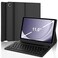SENGBIRCH Keyboard Case for Samsung Galaxy Tab A9 Tablet 11 Dechatable Keyboard Bluetooth Smart Cover Galaxy A9 Plus Tablet Case with Keyboard Leather Folio Case for Tab A9 Plus with Pencil Holder Bla