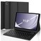 SENGBIRCH Keyboard Case for Samsung Galaxy Tab A9 Tablet 11 Dechatable Keyboard Bluetooth Smart Cover Galaxy A9 Plus Tablet Case with Keyboard Leather Folio Case for Tab A9 Plus with Pencil Holder Bla
