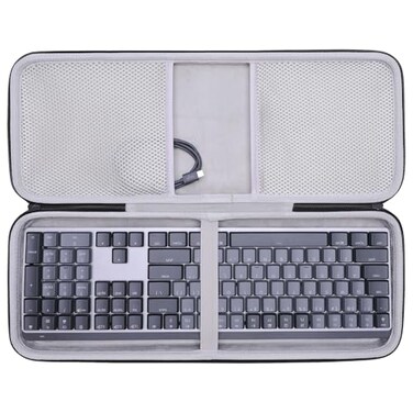L LTGEM LTGEM Case Compatible with Logitech MX Mechanical Wireless Illuminated Performance Keyboard Office Travel Carrying Storage Bag BlackGrayCase Only