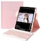 AnMengXinLing Keyboard Case for iPad Air 11 inch M4 M3 M2 iPad Air 5th 4th GenerationVertical Detachable Magnetic Keyboard Clear Cover with Pencil Holder 360 RotatePink