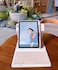 AnMengXinLing Keyboard Case for iPad Air 11 inch M4 M3 M2 iPad Air 5th 4th GenerationVertical Detachable Magnetic Keyboard Clear Cover with Pencil Holder 360 RotatePink