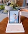 AnMengXinLing Keyboard Case for iPad Air 11 inch M4 M3 M2 iPad Air 5th 4th GenerationVertical Detachable Magnetic Keyboard Clear Cover with Pencil Holder 360 RotatePink