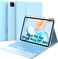 GreenLaw Keyboard Case for iPad Air 11inch M3M2 20252024 Air 4th5th Gen iPad Pro 11 inch 1st2nd3rd4th Gen Smart Touchpad 7Color Backlit Stain Resistant Cover Sky Blue