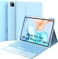 GreenLaw Keyboard Case for iPad Air 11inch M3M2 20252024 Air 4th5th Gen iPad Pro 11 inch 1st2nd3rd4th Gen Smart Touchpad 7Color Backlit Stain Resistant Cover Sky Blue