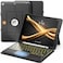 INFILAND Case with Keyboard for iPad 9th 8th 7th Generation 102 Inch Wireless Keyboard and Trackpad 7Color Backlit Slim and Portable Detachable Folio with Pencil Holder Black