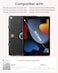 INFILAND Case with Keyboard for iPad 9th 8th 7th Generation 102 Inch Wireless Keyboard and Trackpad 7Color Backlit Slim and Portable Detachable Folio with Pencil Holder Black