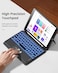 INFILAND Case with Keyboard for iPad 9th 8th 7th Generation 102 Inch Wireless Keyboard and Trackpad 7Color Backlit Slim and Portable Detachable Folio with Pencil Holder Black