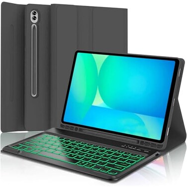 HAASHADA Keyboard Case for Samsung Galaxy Tab 10 FE Plus 131inch S10 FE Smart Keyboard Case Magentic Keyboard Cover with SPen Holder Black