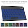 KVAGO Keyboard Case for iPad Air 11 inch M3M220252024iPad Air 5th4th Generation 109 inch iPad Pro 11 inch 7 Color Backlit Keyboard Case with Pencil Holder Deep Black