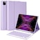 MMK for iPad Air 11 inch Case with Keyboard M3 2025 M2 2024 iPad Air 54th Gen 20202022 iPad Pro 11 20182022 Detachable Bluetooth Keyboard Cover with Pencil Holder Clove Purple