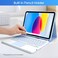 Nsyee Keyboard Case for iPad 10th Generation 109 inch 2022 and iPad 11th Generation A16 11 inch 2025 Detachable Bluetooth Keyboard Case with Pencil Holder and Trackpad for ipad 10th11th Gen