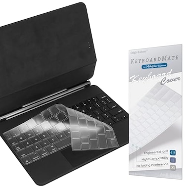 Digi-Tatoo Without Function Keys Keyboard Cover Compatible with 2024 Apple iPad Air 11 inch M2 iPad Air 5th 4th Gen iPad Pro 11 inch 4th 3rd Gen Magic Keyboard Clear TPU Material
