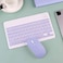 AnMengXinLing Keyboard Case with Mouse for iPad Air 11inch M4M3M2 202620252024 iPad Air 5th4th Generation Detachable Bluetooth Keyboard Folio Stand Cover with Pencil Holder Purple