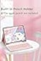 YEEHi Keyboard Case for iPad mini 5th Generation iPad mini 4 Cute Color Keyboard Detachable Bluetooth Keyboard Cover with Pencil Holder for iPad mini 5 Pink