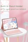 YEEHi Keyboard Case for iPad mini 5th Generation iPad mini 4 Cute Color Keyboard Detachable Bluetooth Keyboard Cover with Pencil Holder for iPad mini 5 Pink