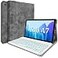 Wineecy Backlit Keyboard Case for Samsung Galaxy Tab A7 104 2020 7 Colors Backlight Magnetically Detachable Wireless Keyboard PU Folio Stand Cover Case for SMT500 SMT505 SMT507 Gray