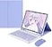 AnMengXinLing Keyboard Case for iPad mini 5 with Mouse Detachable Wireless Bluetooth Keyboard Pencil Holder Slim Leather Smart Cover for iPad mini 5th Gen 2019 Purple