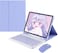 AnMengXinLing Keyboard Case for iPad mini 5 with Mouse Detachable Wireless Bluetooth Keyboard Pencil Holder Slim Leather Smart Cover for iPad mini 5th Gen 2019 Purple