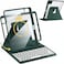 AnMengXinLing Keyboard Case for iPad Air 11 inch M4M3M2iPad Air 5th 4th Generation Rotating Smart Clear Cover with Detachable Magnetic Round Key Keyboard Teal