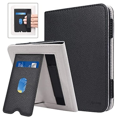 ACdream Case for Nook Glowlight 4 2021 Nook GlowLight 4e 2022 Hands Free Stand Protective Durable Premium PU Leather Cover with Magnet Closure Hand Strap Card SlotBlack