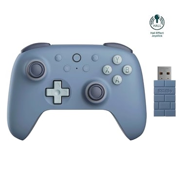 8Bitdo Ultimate 2C Wireless Controller for Windows PC and Android with 1000Hz Polling Rate Hall Effect Joysticks and Hall Triggers and Remappable L4R4 Bumpers Dark Blue