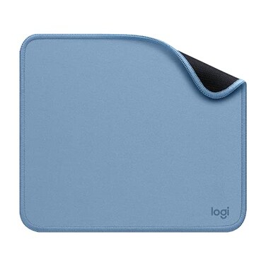 Logitech Mouse Pad Studio Series Computer Mouse Mat with AntiSlip Rubber Base Easy Gliding SpillResistant Surface Durable Materials Portable in a Fresh Modern Design Blue Grey