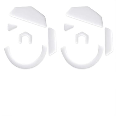HUYUN 2 Sets White Rounded Curved Edges Mouse Feet Pads Skates Compatible for Logit G502 Lightspeed Mouse