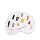 kate spade new york Leatherette Mouse Pad 9 x 8 Mouse Mat with NonSlip Back Cute Mouse Pad for Office Desk Painterly Strokes