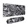 Sigouyinei Abstract Black and White Marble Fluid Topographic Contour Map Ink Liquid Wave Gaming Keyboard Mouse Pad Mousepad Desk Mat Huge Extended XL Stitched Edge Rubber Sole for Home Office315X 118