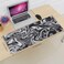 Sigouyinei Abstract Black and White Marble Fluid Topographic Contour Map Ink Liquid Wave Gaming Keyboard Mouse Pad Mousepad Desk Mat Huge Extended XL Stitched Edge Rubber Sole for Home Office315X 118