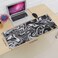 Sigouyinei Abstract Black and White Marble Fluid Topographic Contour Map Ink Liquid Wave Gaming Keyboard Mouse Pad Mousepad Desk Mat Huge Extended XL Stitched Edge Rubber Sole for Home Office315X 118