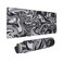 Sigouyinei Abstract Black and White Marble Fluid Topographic Contour Map Ink Liquid Wave Gaming Keyboard Mouse Pad Mousepad Desk Mat Huge Extended XL Stitched Edge Rubber Sole for Home Office315X 118