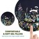 AIMSA Ergonomic Mouse Pad with Wrist Rest Support Gel Memory NonSlip PU Base Wrist Rest Pad for Home Office Work Game Easy Typing Pain Relief Comfortable Durable Flowers Plants