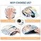 AIMSA Ergonomic Mouse Pad with Wrist Rest Support Gel Memory NonSlip PU Base Wrist Rest Pad for Home Office Work Game Easy Typing Pain Relief Comfortable Durable Ocean Beach