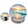 AIMSA Ergonomic Mouse Pad with Wrist Rest Support Gel Memory NonSlip PU Base Wrist Rest Pad for Home Office Work Game Easy Typing Pain Relief Comfortable Durable Ocean Beach