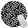 Amcove Black and white Polka Dot Mouse Pad Polka Dot Print Dot Pattern Present for Her Cute Mouse Pad Cute Desk Accessories Office Decor Desk Decor Round Mouse Pads
