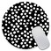 Amcove Black and white Polka Dot Mouse Pad Polka Dot Print Dot Pattern Present for Her Cute Mouse Pad Cute Desk Accessories Office Decor Desk Decor Round Mouse Pads