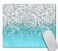 Amcove Blue Glitter Gaming Mouse Pad Custom DesignFashion NonSlip Rubber Square Mousepad for Present Support Computers Laptop 95 X 79 Inch 240mmX200mmX3mm