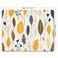 Amcove Mouse Pad Leaf Print Office Present Mouse Mat Autumn Floral Mouse Pad Yellow Floral Print Rectangle Mousepad Mousemat Desk Accessories