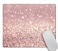 Amcove Rose Gold Rainbow Glitter Gaming Mouse Pad Custom DesignFashion NonSlip Rubber Square Mousepad for Present Support Computers Laptop 95 X 79 Inch 240mmX200mmX3mm