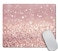 Amcove Rose Gold Rainbow Glitter Gaming Mouse Pad Custom DesignFashion NonSlip Rubber Square Mousepad for Present Support Computers Laptop 95 X 79 Inch 240mmX200mmX3mm