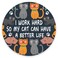 Amcove Round Funny Cat Mousepad New Job Present Office Decor Cute Fun I Work Hard So My Cat Can Have A Better Life