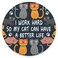 Amcove Round Funny Cat Mousepad New Job Present Office Decor Cute Fun I Work Hard So My Cat Can Have A Better Life