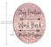 Amcove Round Gaming Mouse Pad Custom Stay Positive Work Hard and Make It Happen Inspirational Quotes Round Mouse pad Art Rose Gold and Silver Glitter Black Quote 79 x 79 x 012 Inch