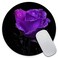 Amcove Round Mouse Pad with Amazing Purple Rose and Black Background Roses Mouse Pad Office Present Woman Present 79 x 79 x 012 Inch