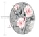 Amcove Spring Flowers and Leaves Round Mousepad Gray and Pink Roses Floral Mouse Mat for Office