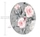 Amcove Spring Flowers and Leaves Round Mousepad Gray and Pink Roses Floral Mouse Mat for Office